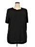 Worthington 100% Polyester Black Short Sleeve Top Size 2X - photo 1