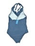 Cupshe Solid Blue One Piece Swimsuit Size L - photo 2