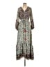 Boemo Paisley Floral Multi Color Green Casual Dress Size L - photo 1
