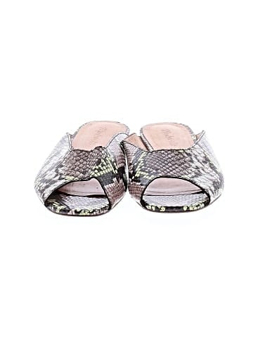 Madewell The Erica Peep-Toe Mule in Snake Embossed Leather (view 2)