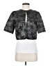 St. John Gray Short Sleeve Blouse Size 2 - photo 1