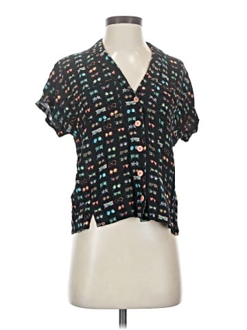 Danielle Kroll Exclusively for Anthropologie Short Sleeve Silk Top (view 1)