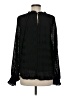 Hem & Thread 100% Polyester Black Long Sleeve Blouse Size M - photo 2