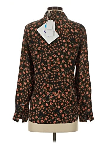 Equipment Long Sleeve Silk Top (view 2)