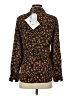 Equipment 100% Silk Floral Black Long Sleeve Silk Top Size S - photo 2