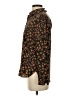 Equipment 100% Silk Floral Black Long Sleeve Silk Top Size S - photo 5