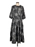 Celeste Animal Print Gray Casual Dress Size L - photo 1