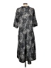 Celeste Animal Print Gray Casual Dress Size L - photo 2