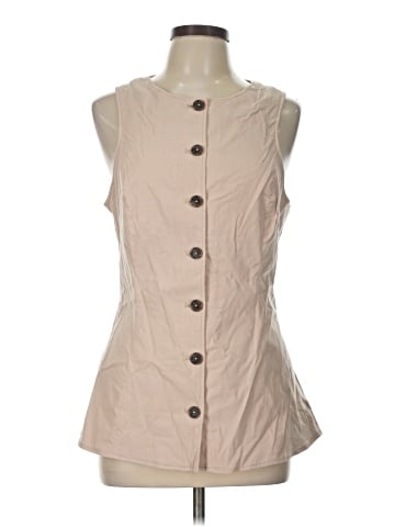 Maeve Sleeveless Button-Down Shirt (view 1)