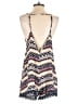 En Creme 100% Rayon Chevron-herringbone Ivory Romper Size S - photo 2