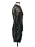 Zara 100% Polyester Camo Black Cocktail Dress Size S - photo 4