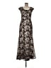 Betsy & Adam 100% Polyester Silver Cocktail Dress Size 8 - photo 1