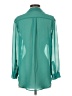 Timing 100% Polyester Teal Long Sleeve Blouse Size S - photo 2