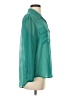 Timing 100% Polyester Teal Long Sleeve Blouse Size S - photo 4