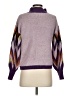 Francesca's Chevron-herringbone Purple Pullover Sweater Size XS - photo 2