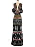 Elevenses 100% Rayon Chevron-herringbone Black Jumpsuit Size 2 - photo 1
