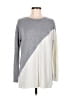 Ann Taylor LOFT Outlet Color Block Gray Pullover Sweater Size M - photo 1