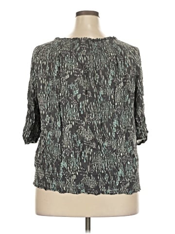 a.n.a. A New Approach 3/4 Sleeve Blouse (view 2)