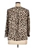 Dana Buchman Animal Print Brown 3/4 Sleeve Blouse Size XL - photo 2
