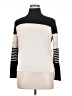 August Silk Color Block Ivory Turtleneck Sweater Size XL - photo 1