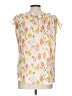 LC Lauren Conrad 100% Polyester Ivory Short Sleeve Blouse Size L - photo 2