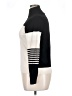 August Silk Color Block Ivory Turtleneck Sweater Size XL - photo 5
