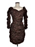 Nicholas Animal Print Brown Cocktail Dress Size 6 - photo 1