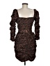 Nicholas Animal Print Brown Cocktail Dress Size 6 - photo 2