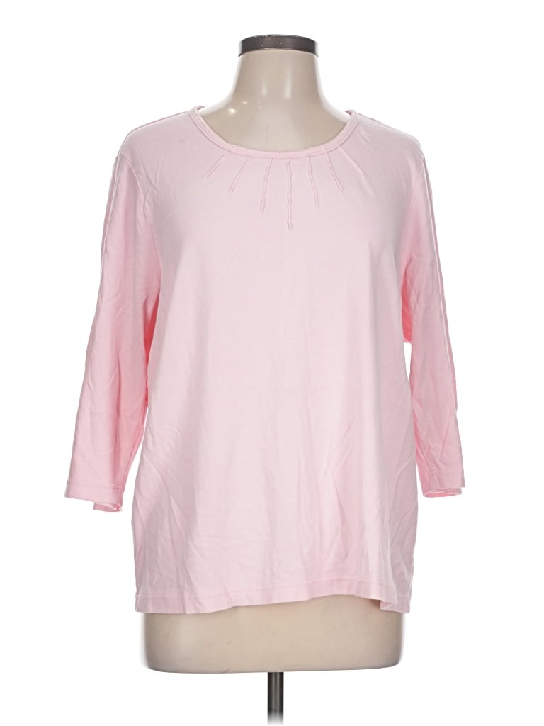 Pre-owned White Stag 3/4 Sleeve T-shirt In Pink