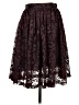 Parker 100% Polyester Paisley Burgundy Formal Skirt Size 2 - photo 1