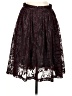 Parker 100% Polyester Paisley Burgundy Formal Skirt Size 2 - photo 2