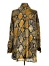 Zara Animal Print Gold Long Sleeve Blouse Size XS - photo 2