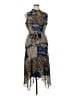 Calvin Klein 100% Polyester Print Blue Cocktail Dress Size 14 - photo 1