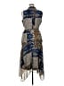 Calvin Klein 100% Polyester Print Blue Cocktail Dress Size 14 - photo 2