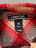 Lands' End 100% Baumwolle Plaid Red Long Sleeve Button-Down Shirt Size 18 - photo 7