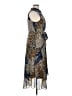 Calvin Klein 100% Polyester Print Blue Cocktail Dress Size 14 - photo 4