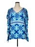 La Blanca Blue 3/4 Sleeve Blouse Size XL (estimated) - photo 1