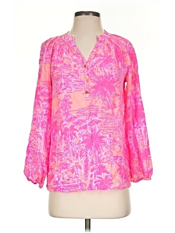 Lilly Pulitzer 3/4 Sleeve Silk Top (view 1)