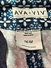 Ava & Viv Print Blue Shorts Size 16 - photo 4
