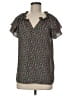 Pleione 100% Polyester Green Short Sleeve Blouse Size M - photo 1