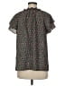 Pleione 100% Polyester Green Short Sleeve Blouse Size M - photo 2