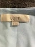 Ann Taylor LOFT 100% Polyester Blue Long Sleeve Blouse Size M - photo 7