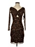 Guess Animal Print Brown Cocktail Dress Size 4 - photo 1