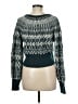 Intermix Chevron-herringbone Teal Pullover Sweater Size M - photo 2
