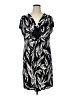 Lane Bryant Print Black Casual Dress Size 14 (1) - photo 1