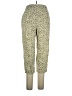 St Michael 100% Cotton Print Gold Casual Pants Size 14 - photo 1