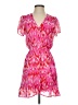 Aqua 100% Polyester Print Pink Casual Dress Size XS - photo 1