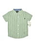 DKNY Stripes Green Short Sleeve Button-Down Shirt Size S (kids) - photo 1