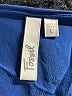 Fossil 100% Silk Blue Short Sleeve Silk Top Size L - photo 7