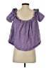Free People Purple Short Sleeve Blouse Size XS - photo 2